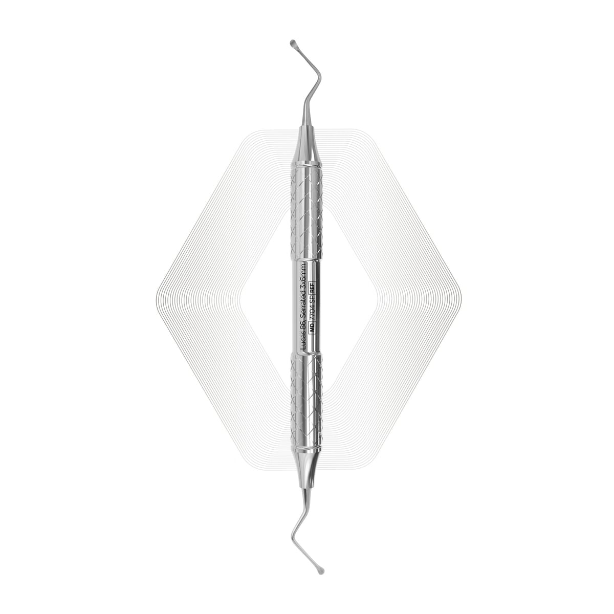 Lucas Bone Curette 86 Serrated | ErgoDenta 7704 SP – ErgoDenta ApS, Sonstige chirurgische Instrumente