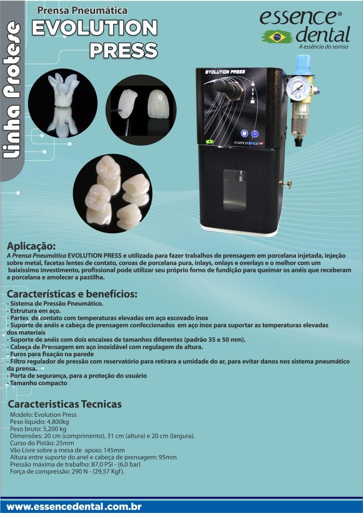 PNEUMATISCHE PRESSE EVOLUTION PRESS – ESSENCE DENTAL IMP.EXP.LTDA, Geräte