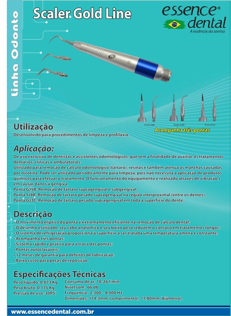 SCALER GOLD LINE – ESSENCE DENTAL IMP.EXP.LTDA, PA-Chirurgie