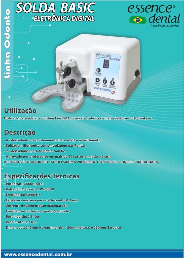 SOLDA PONTO ELETRÔNICA BASIC – ESSENCE DENTAL IMP.EXP.LTDA, Löt- und Schweißgeräte (Laserschweißen)