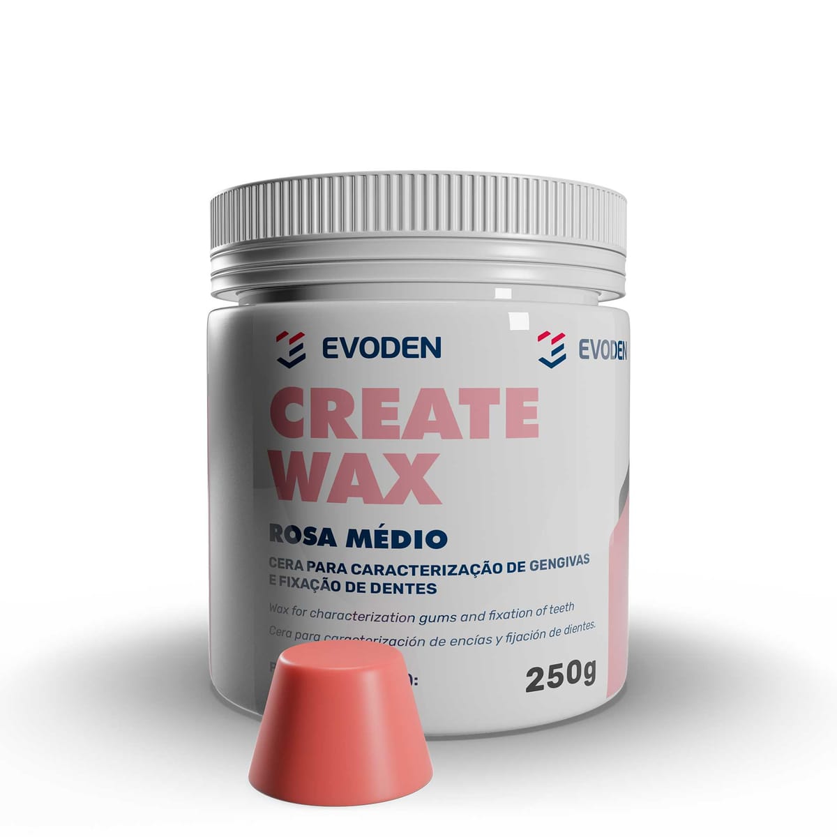 Create Wax – Mittelrosa Dentin – EVODEN PRODUTOS ODONTOLOGICOS LTDA, Wachse