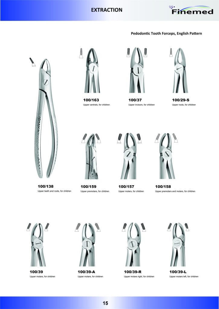 Pedodontic Tooth Forceps, English Pattern – Fine Med Instruments, Extraktionszangen