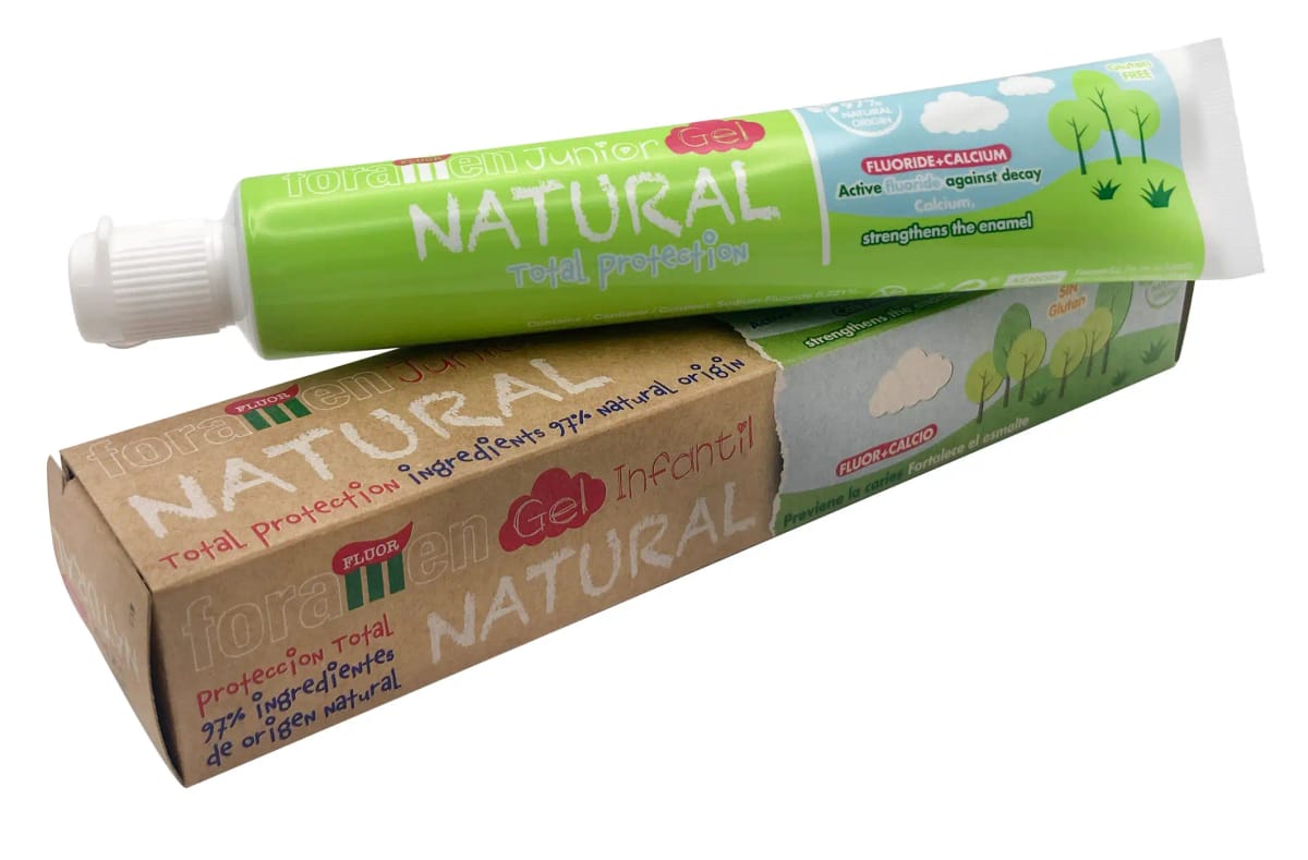 Gel Dental NATURAL KINDER 50 ml Rundum-Schutz FLUOR+KALZIUM – FORAMEN SL, Zahnpasta