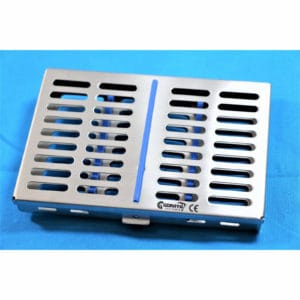 GERMAN DENTAL AUTOCLAVE STERILIZATION CASSETTE RACK BOX TRAY FOR 10 INSTRUMENTS