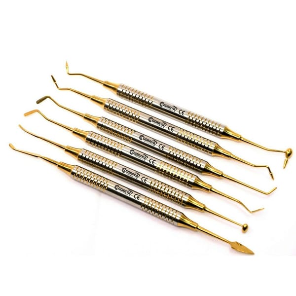 GERMAN Dental Composite Filling Instrument GOLD Restorative Kit with cassettes GI-328