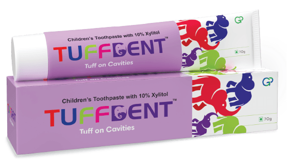 TUFFFDENT Karies-Schutz-Zahnpasta für Kinder mit 10% Xylitol