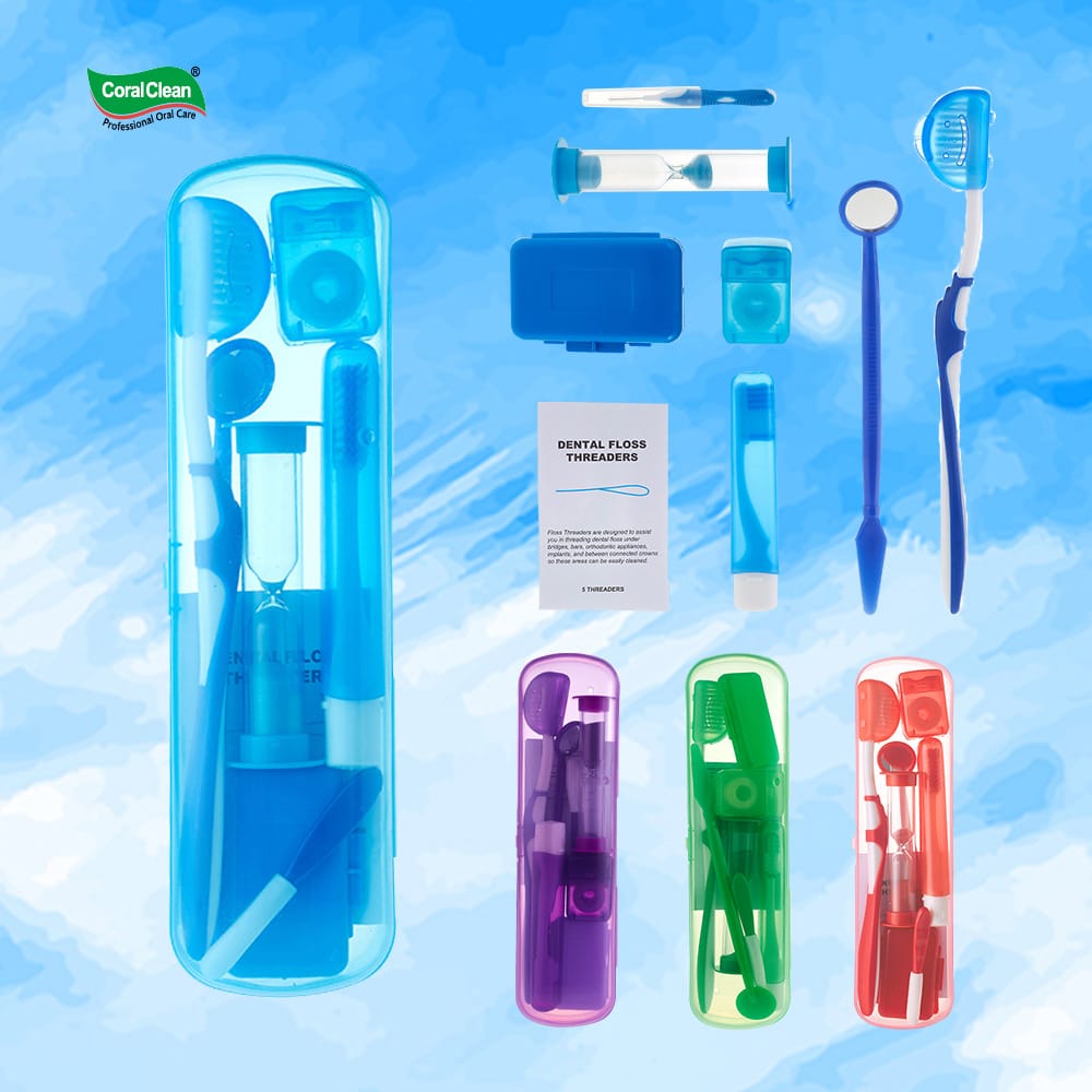 Oral Care Appliances Orthodontic Clean Kit Complete Dental Kit Ortho Care Kit 8 in 1 Set – Coral Healthcare Products Manufacturer Co., Ltd., Kieferorthopädie
