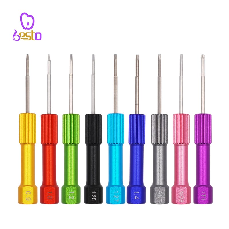 Dental Implant Screw Driver Kit Surgical Manual Kit with 9 Drivers for Hand use Universal Hand Prosthetic Driver set – BESTDENT FOSHAN MEDICAL EQUIPMENT CO.,LTD, Systemunabhängige Instrumente und Zubehör