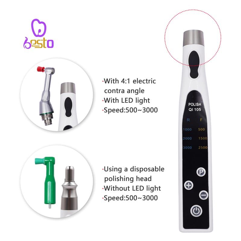 Dental Electric Polishing Motor Wireless Electric 3000rpm Straight Prophy Head Polishing Motor – BESTDENT FOSHAN MEDICAL EQUIPMENT CO.,LTD, Prophylaxe-Polierer