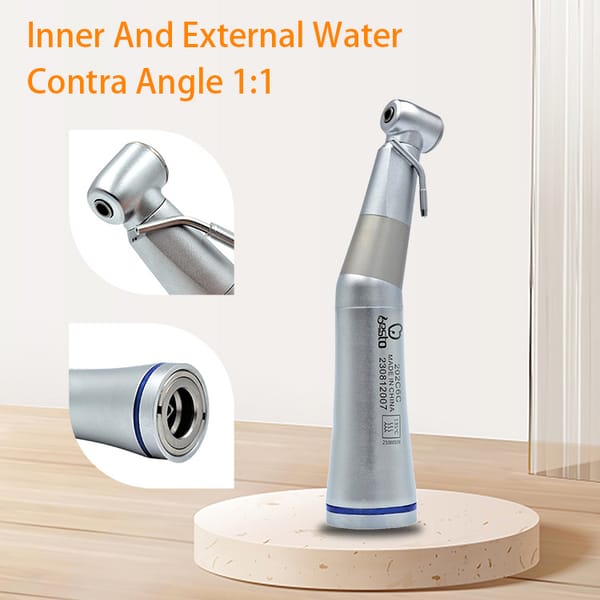 Dental Double Channel Water Sprays Push Button Contra Angle