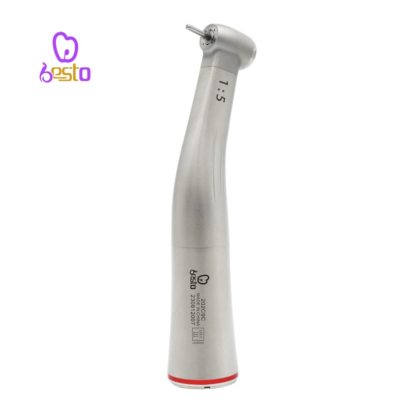 Dental 1:5 Increasing Handpiece Stainless Steel Fiber Optic Contra Angle Red Ring Low Speed Dental Handpiece – BESTDENT FOSHAN MEDICAL EQUIPMENT CO.,LTD, Übertragungsinstrumente
