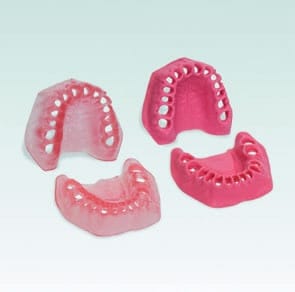 Oberkiefer-Zahnfleischauflage A-PZ WOK KR, rosa-transparente Ausführung – Frasaco, Gipszusätze, Stumpflacke und Gipslöser