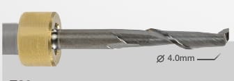 CORiTEC Schaftfräser lang T30 - 4.0 | 6.0 mm (l=12mm, Einschneider, gleitbeschichtet)