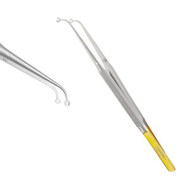 Corn Suture Forceps 17cm Diamond Dust Coated