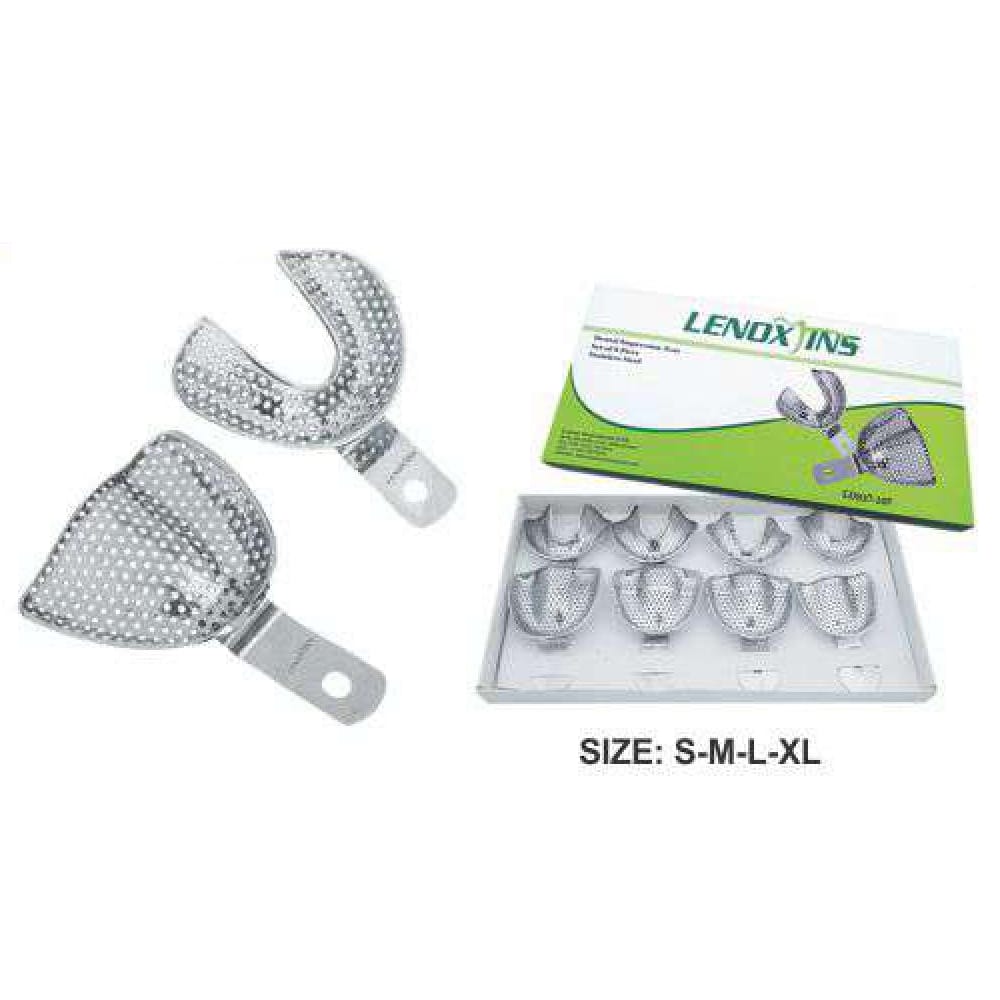 Impression Trays Edentulous Perforated Set of 8 – LENOX INS - Lensur Instruments Ltd., Abdrucklöffel
