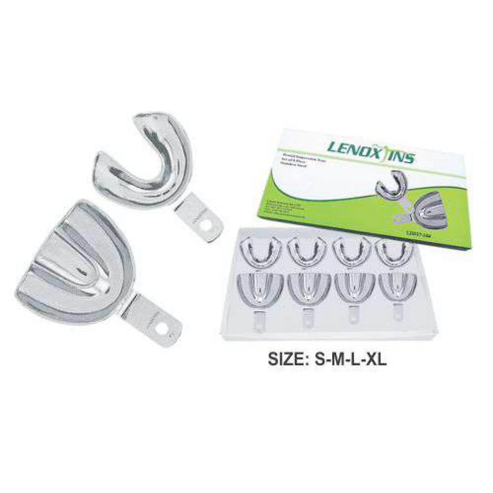 Impression Trays Dentulous Non-Perforated Set of 8 – LENOX INS - Lensur Instruments Ltd., Abdrucklöffel