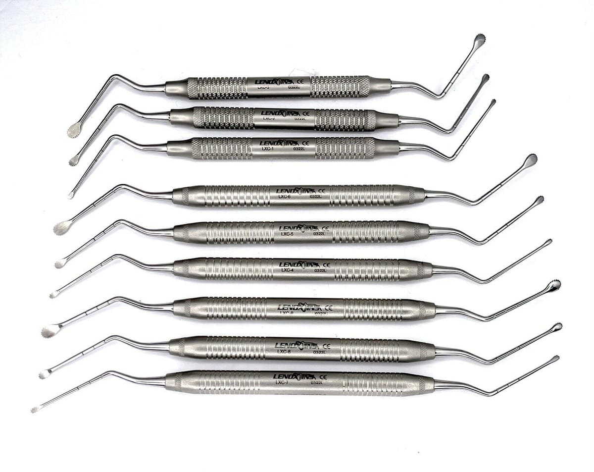 New Lucas X Bone Curettes Set of 9 Micro Serrated – LENOX INS - Lensur Instruments Ltd., Chirurgische Instrumente