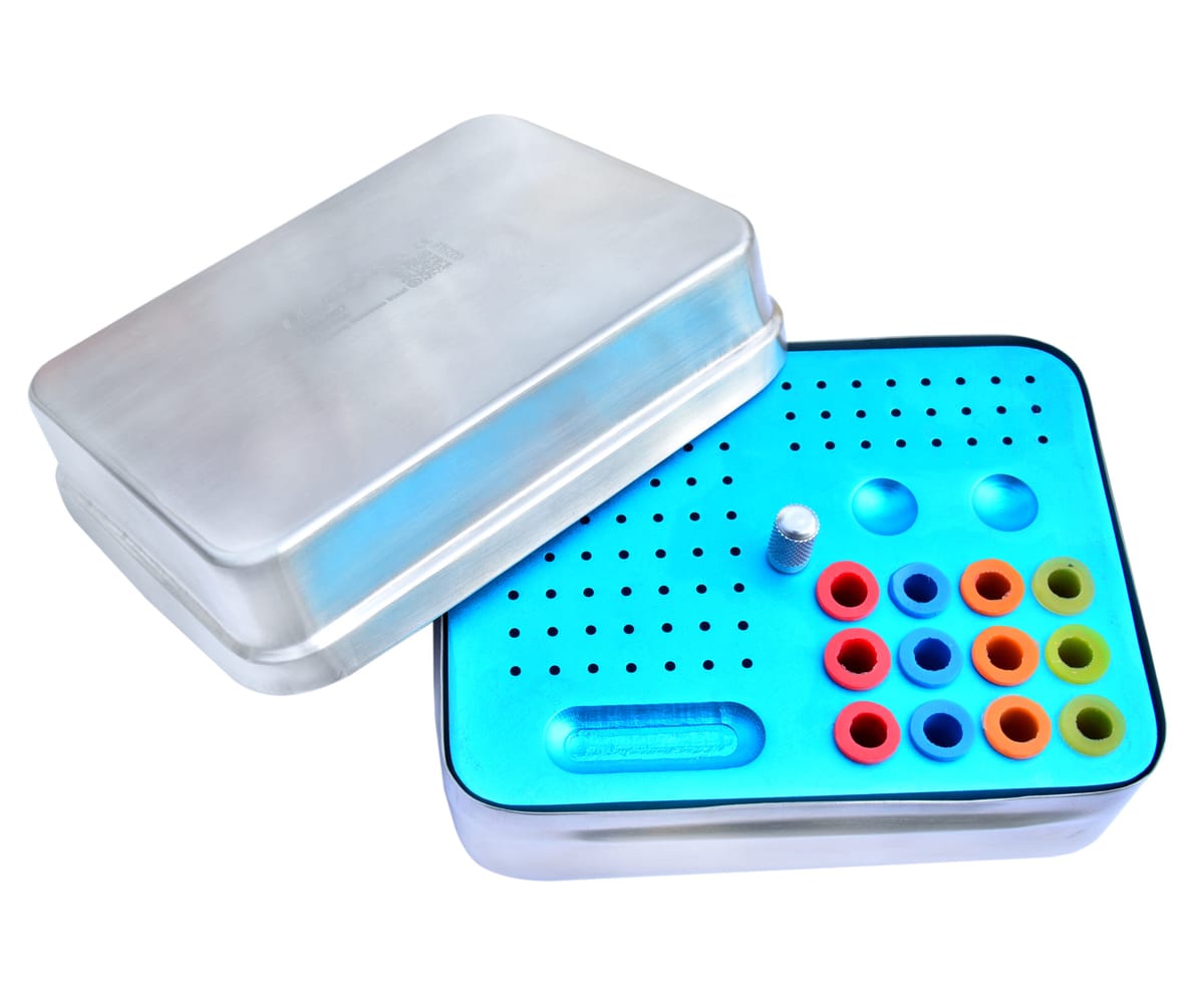 Aluminium Endo Box Autoclavable 87 Holes 2mm – LENOX INS - Lensur Instruments Ltd., Trays, Sterilcontainer und Zubehör