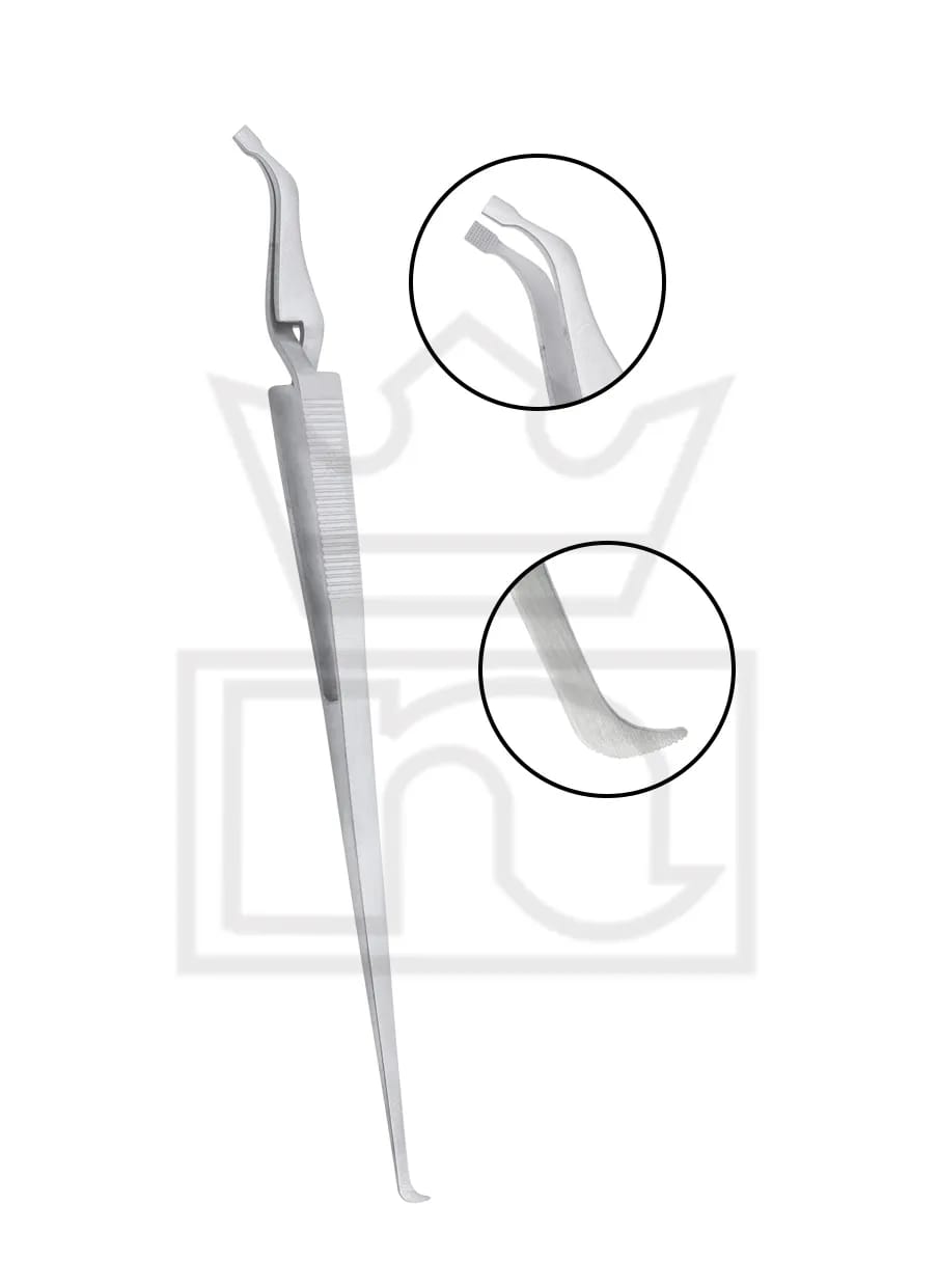 Bracket holding and aligning ( serrated) tweezer extra long 16 cm 115-0315 – Nadir & Co, Klebepinzetten