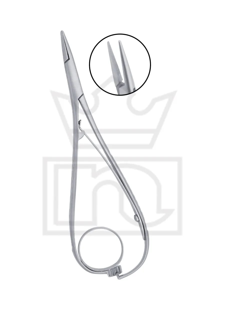 Mathieu Needle Holder 14cm extra fine beak, with ring 115-0465 FR – Nadir & Co, Klebepinzetten