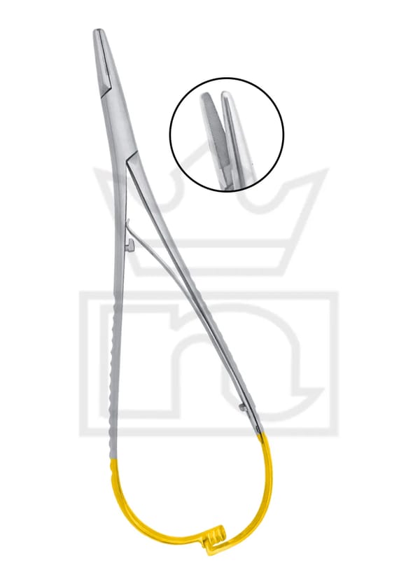 Mathiru needle Holder Long 7″ with T/C tips 115-0555