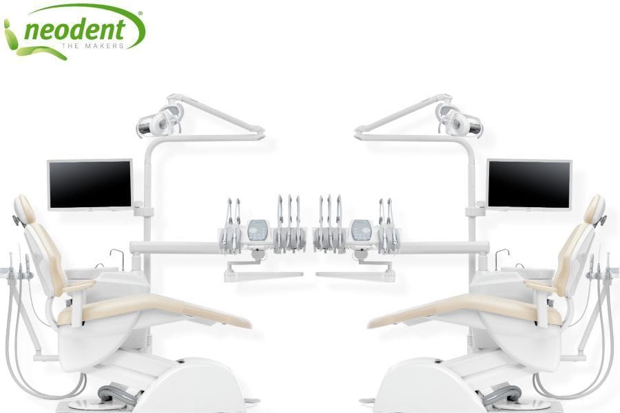 Triton DUO/Beidhändig L (Version Schläuche – über dem Tablet) – Neodent, Behandlungstühle