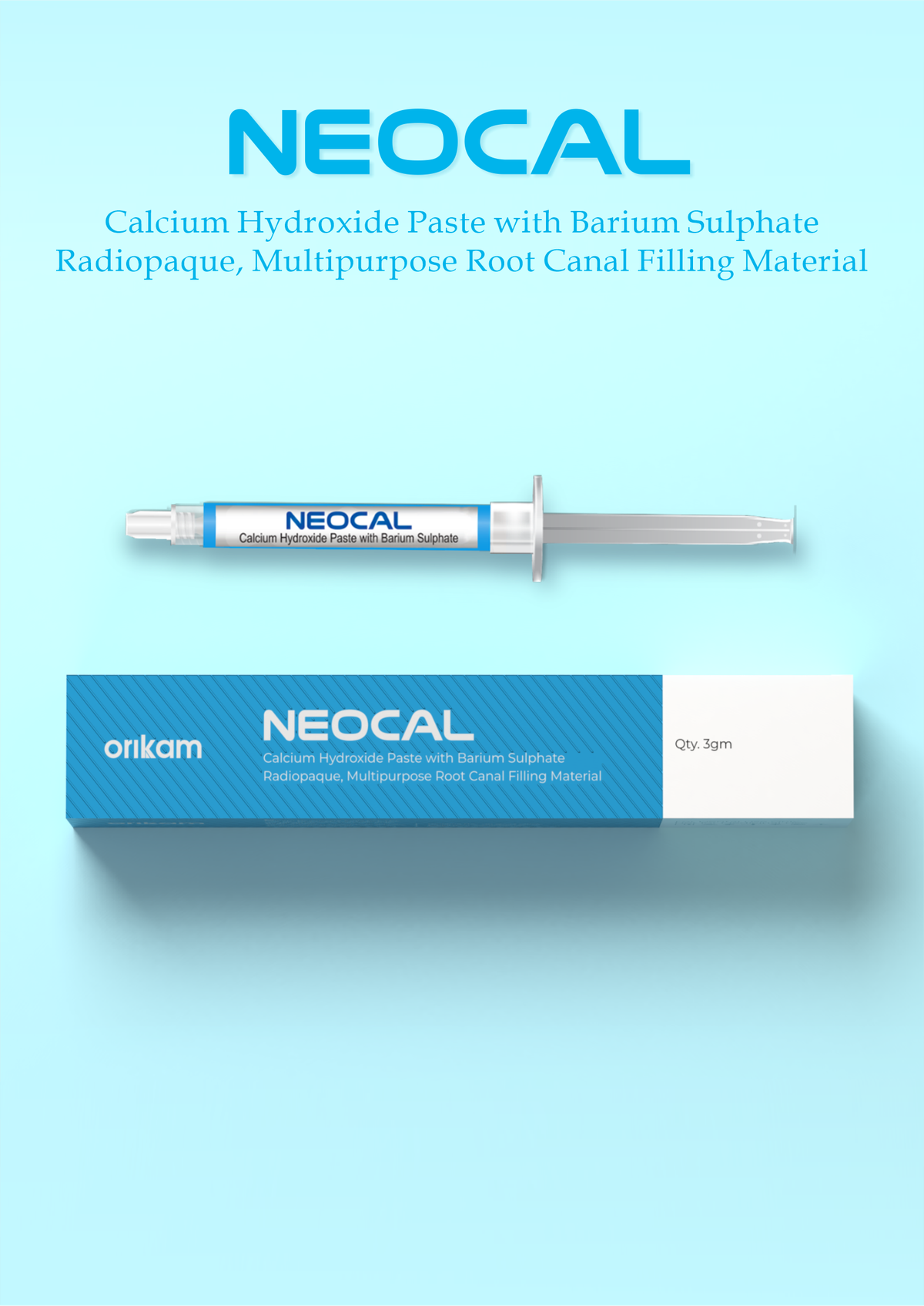 Neocal- Calcium Hydroxide Paste with Barium Sulphate – Orikam Healthcare, Zemente