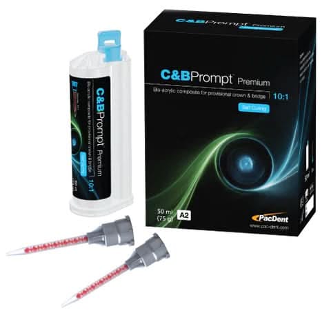 C&B Prompt™ 10:1 Provisorisches Kronen- und Brückenmaterial – Pac-Dent , Inc., Provisorische Kronen