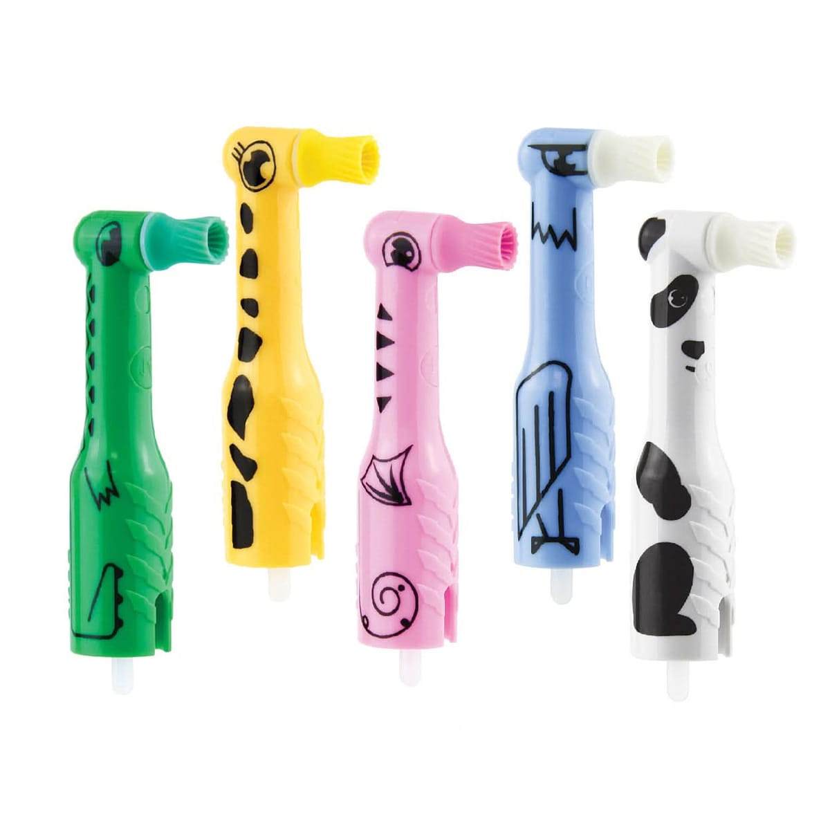 FUNimals™ Pedo Pädiatrische Mini-Einweg-Prophylaxewinkel – Pac-Dent , Inc., Prophylaxe-Polierer