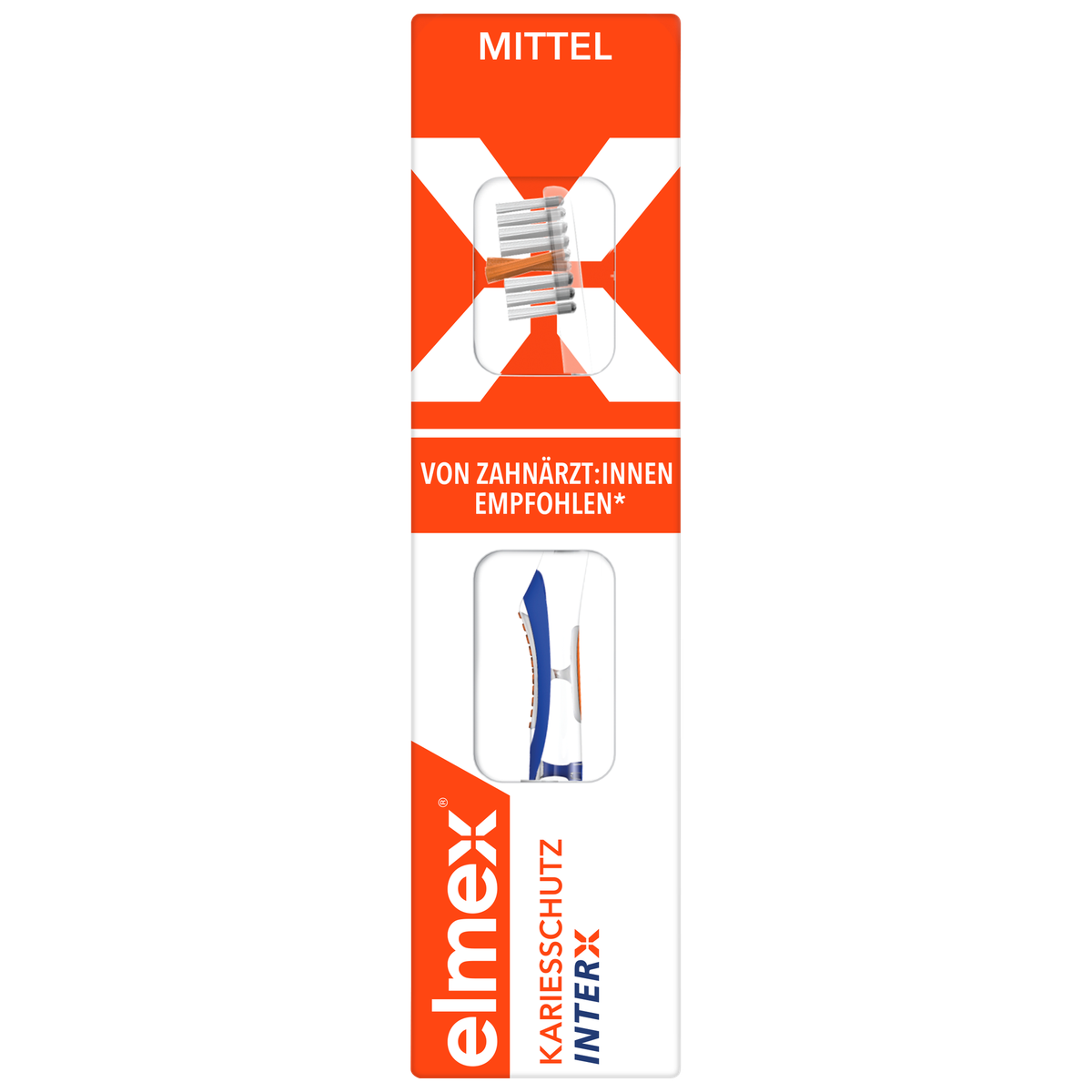 elmex® KARIESSCHUTZ INTER X Zahnbürste Kurzkopf, mittel – CP GABA GmbH, Zahnbürsten