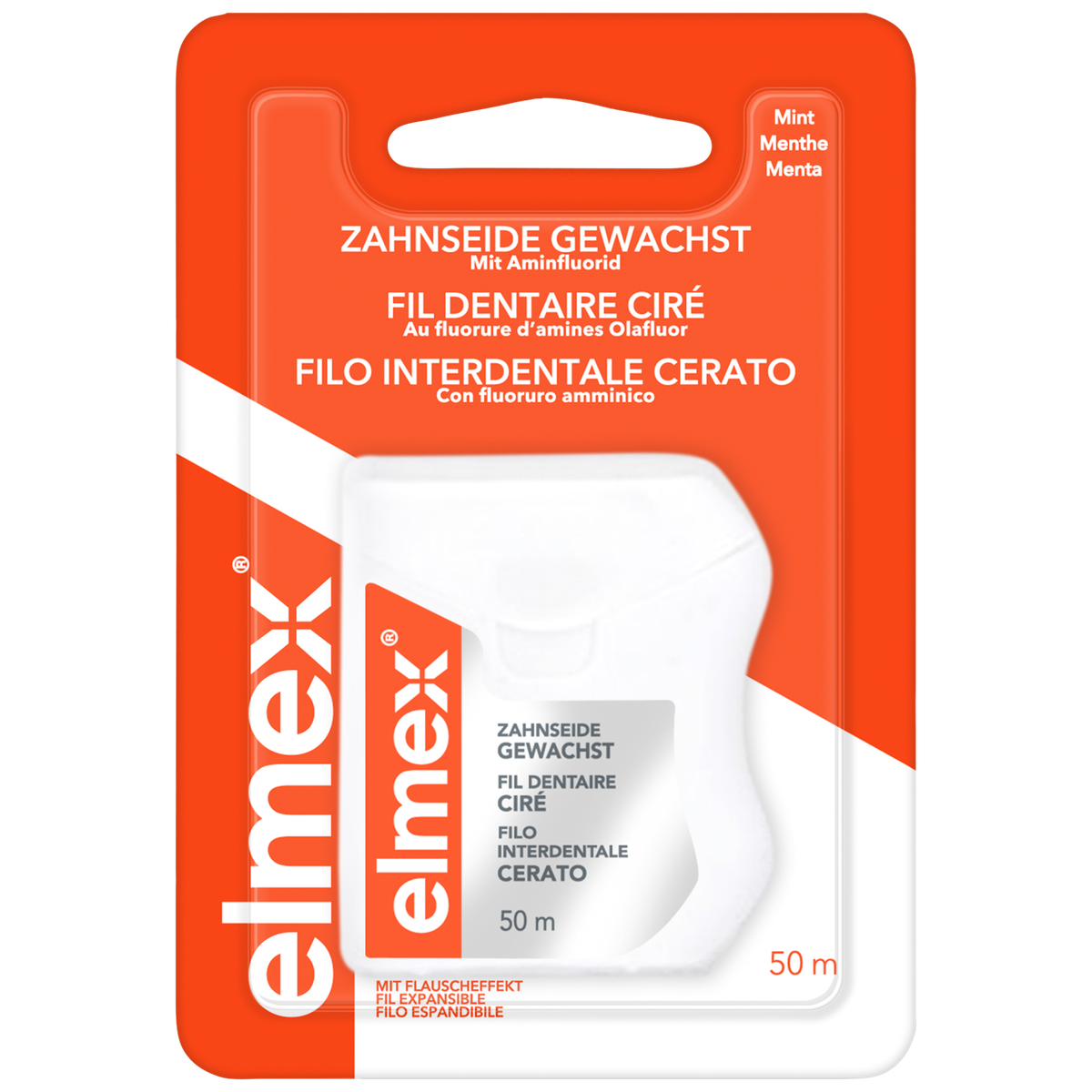 elmex Zahnseide 50 m - gewachstes Zahnband – CP GABA GmbH, Zahnseide - Hölzer - Zahnstocher