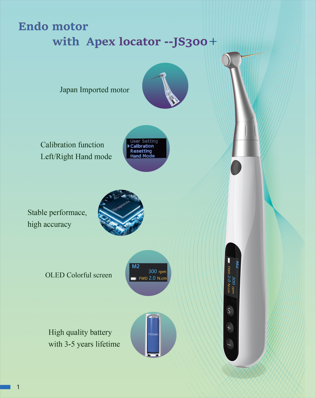 Jerry Dental Endomotor mit integriertem Apex-Locator – Foshan Jerry Medical Apparatus Co., Ltd, Geräte