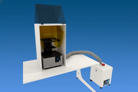 3D Printer Tall Containment Box with Source Capture Purifier 3-0016-0210