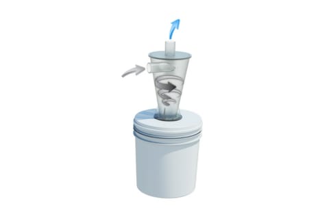 Cyclone Collector (Cyclonic Separation Strips Out Larger Particles) AA249 – QUATRO Air Technologies, Absaugung und Staubschutz