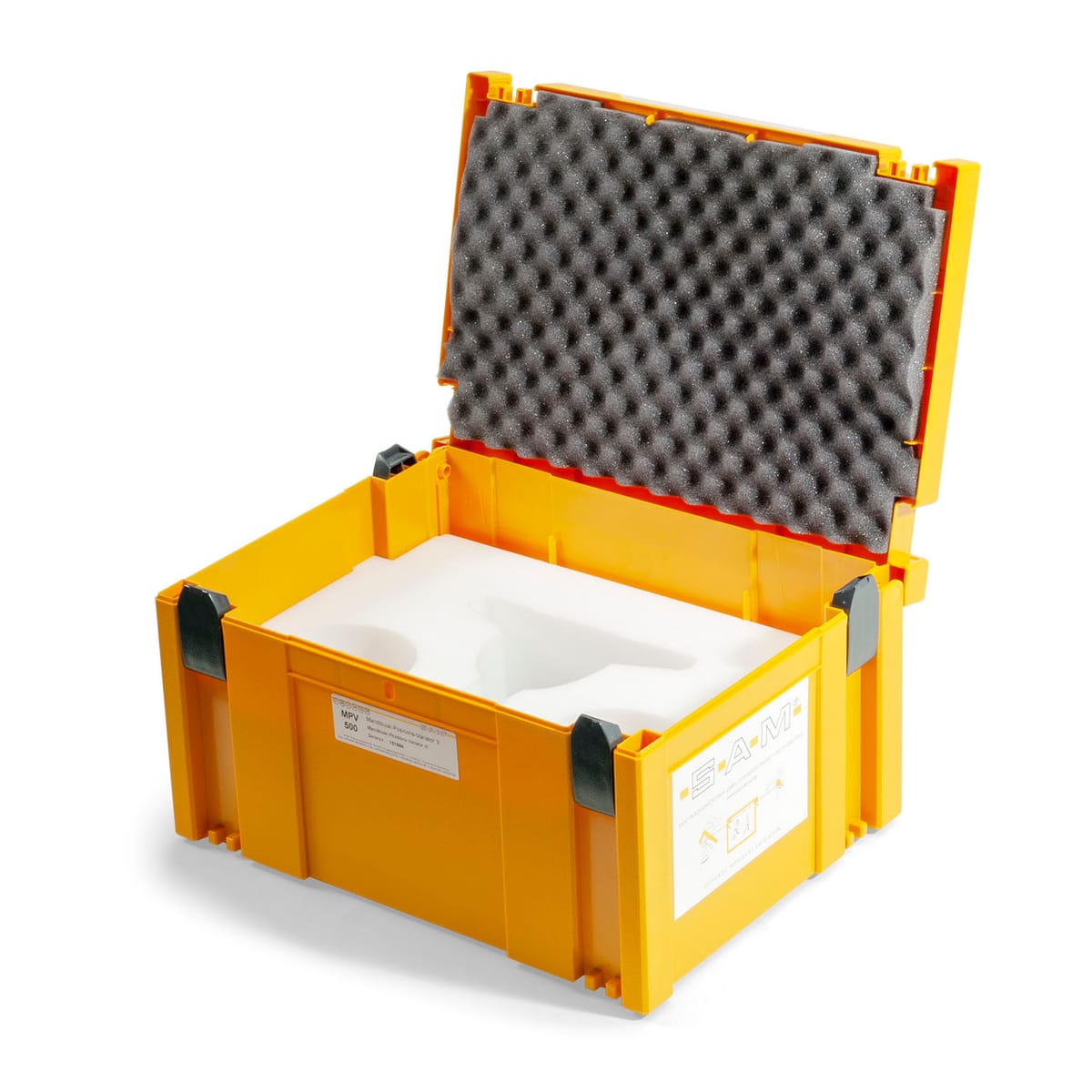Stapelbox gelb, für MPV – SAM, Laborbedarf und Verpackung