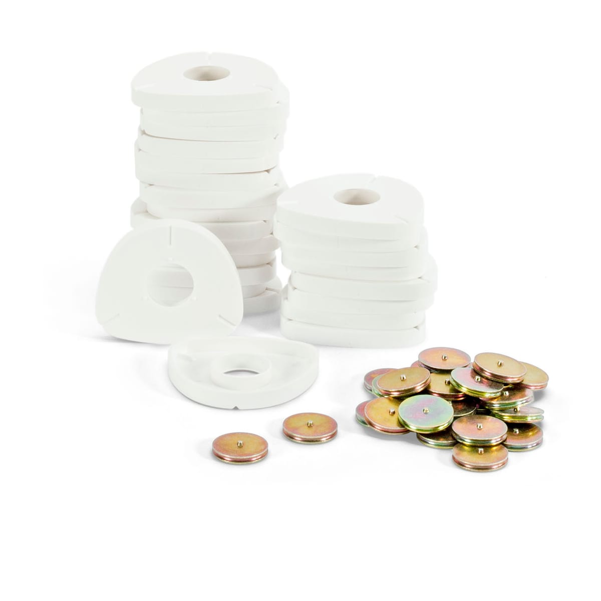 DISPOSPLIT Schnellsockelplatten, weiß (25 Stk.) – SAM, Pins und Modellsysteme