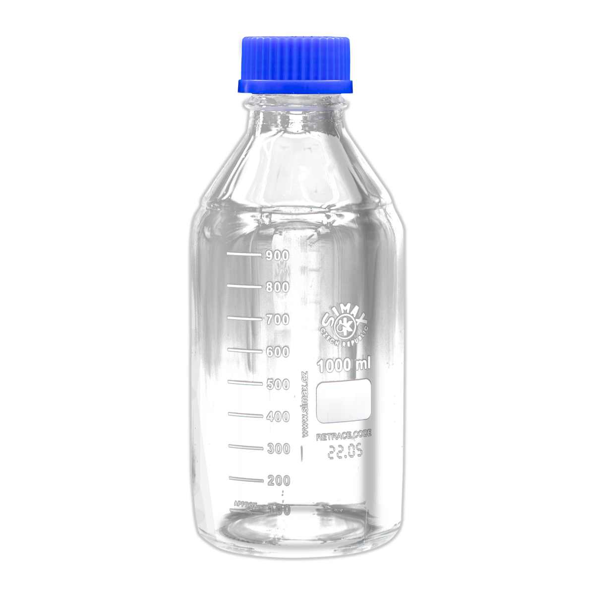 Gewindeflasche 1000ml mit Kappe, Borosilikat – Blue Safety Hygienetechnologie GmbH, Zahntechnikartikel