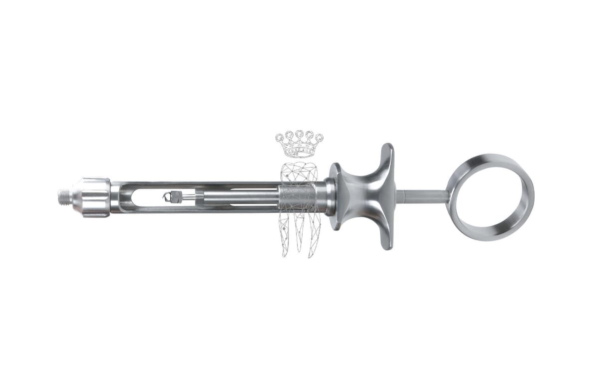 Zylinderampullenspritze EasyClean CRAW Edelstahl - metrisches Gewinde – Carl Martin, Zylinderampullenspritzen