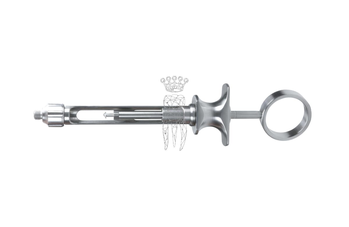 Zylinderampullenspritze EasyClean ARROW Edelstahl - metrisches Gewinde – Carl Martin, Zylinderampullenspritzen