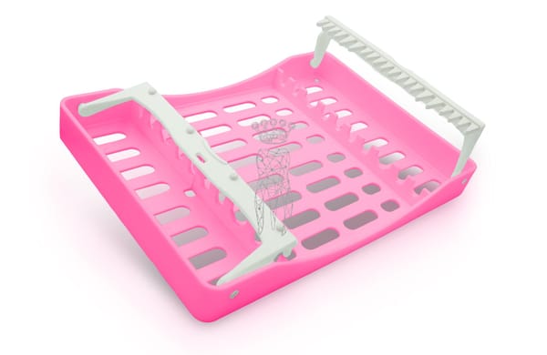 SteriWashTray pink 10 Instrumente 208 x 148 x 26mm