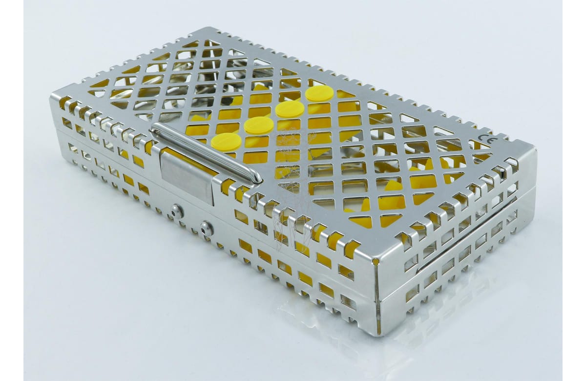 Steri-Wash-Tray 190x92x34mm 6 Instrumente - Silikon gelb – Carl Martin, Trays, Sterilcontainer und Zubehör