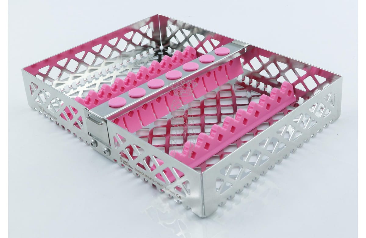 Steri-Wash-Tray 190x140x34mm 10 Instrumente - Silikone pink – Carl Martin, Trays, Sterilcontainer und Zubehör