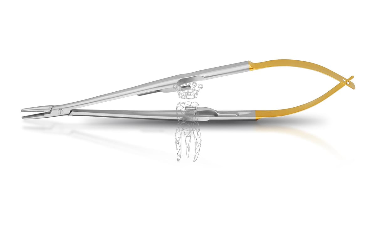 Nadelhalter Castroviejo TC LiquidSteel 16cm – Carl Martin, Zubehör für Nahtmaterial