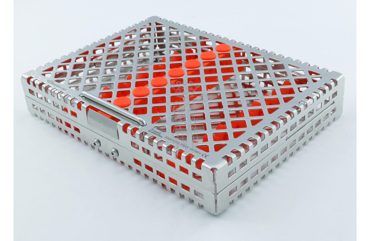 Steri-Wash-Tray 190x140x34mm 10 Instrum. - Silikon orange – Carl Martin, Trays, Sterilcontainer und Zubehör