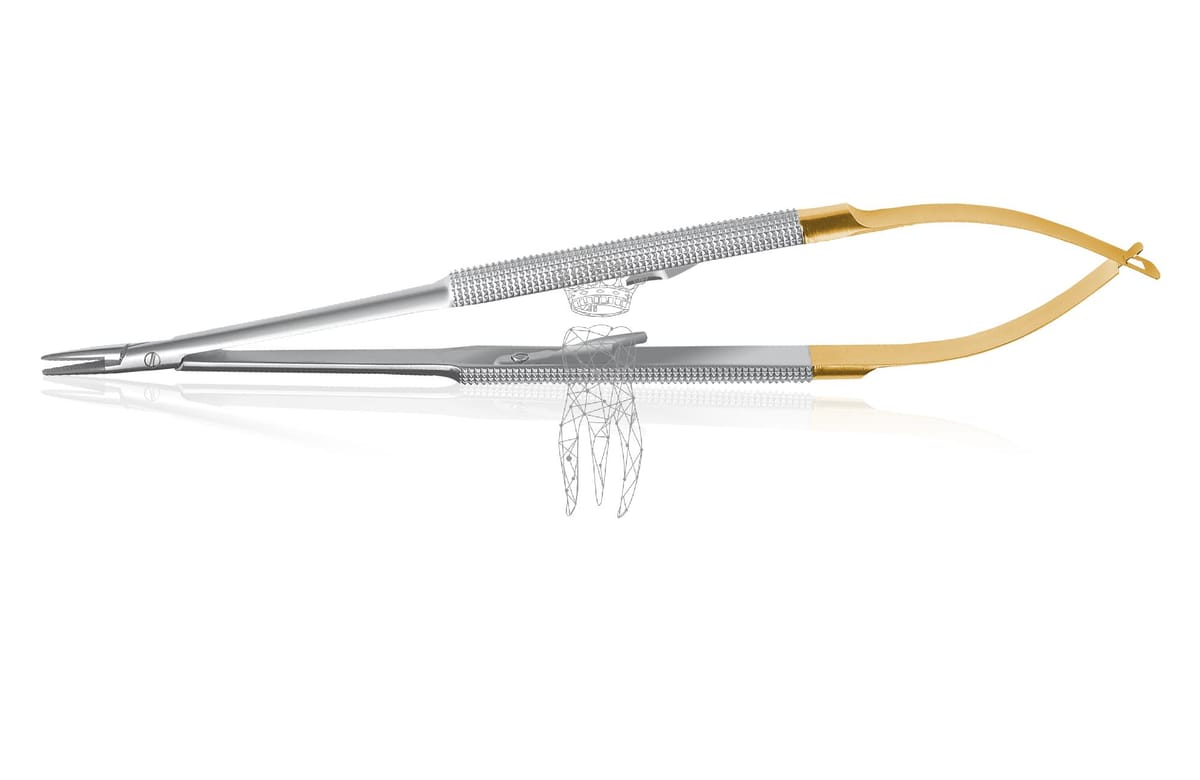 Nadelhalter Barraquer 18cm TC mit Rundgriff – Carl Martin, Zubehör für Nahtmaterial