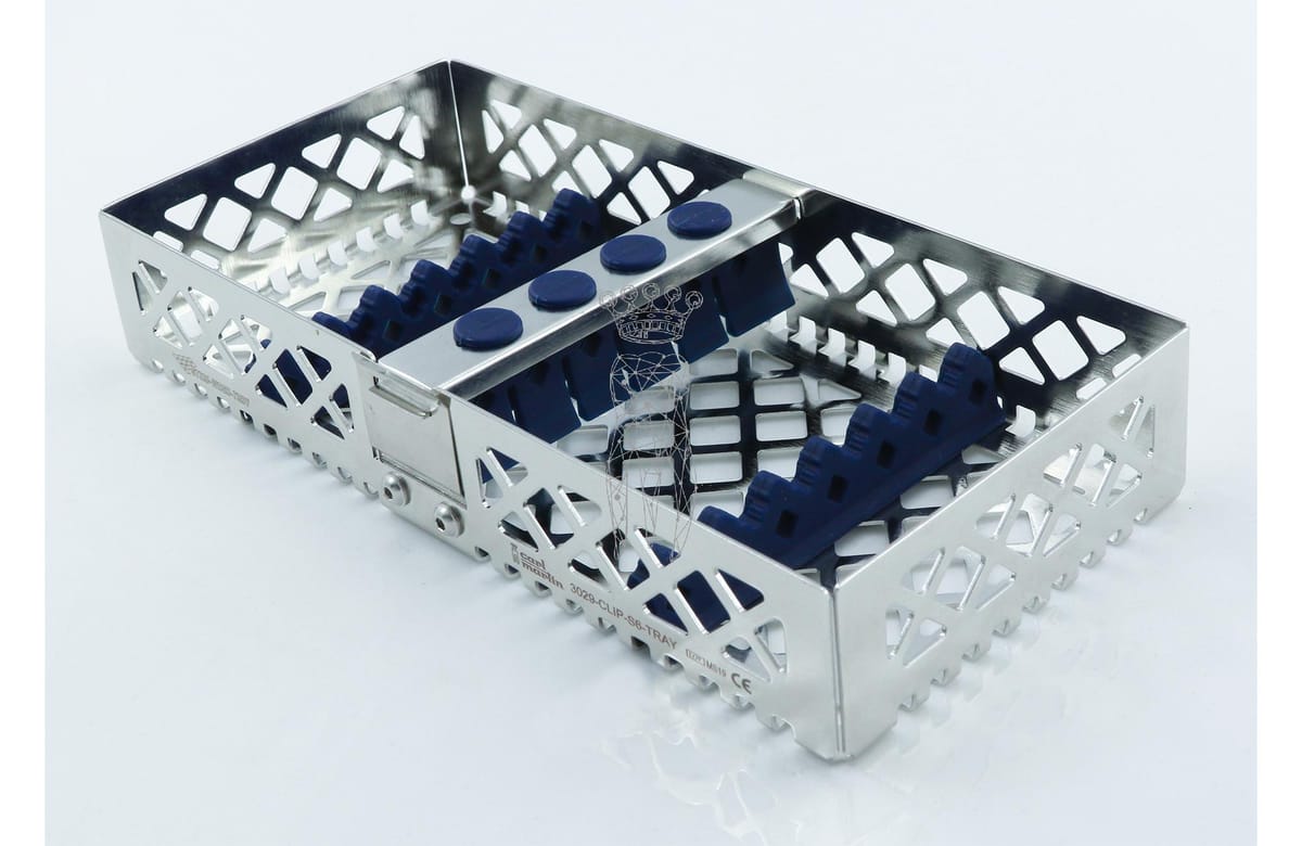 Steri-Wash-Tray 190x90x34mm 6 Instrumente - Silikone blau – Carl Martin, Trays, Sterilcontainer und Zubehör