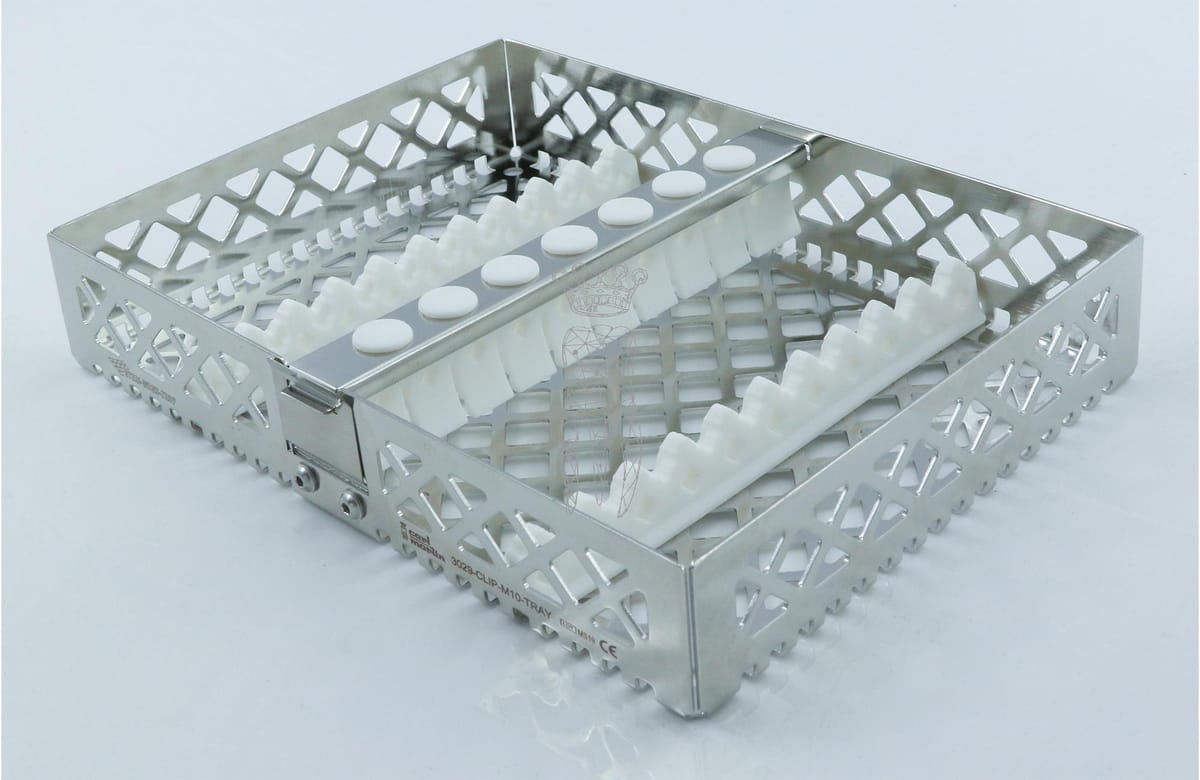 Steri-Wash-Tray 190x140x34mm 10 Instrumente - Silikone weiß – Carl Martin, Trays, Sterilcontainer und Zubehör