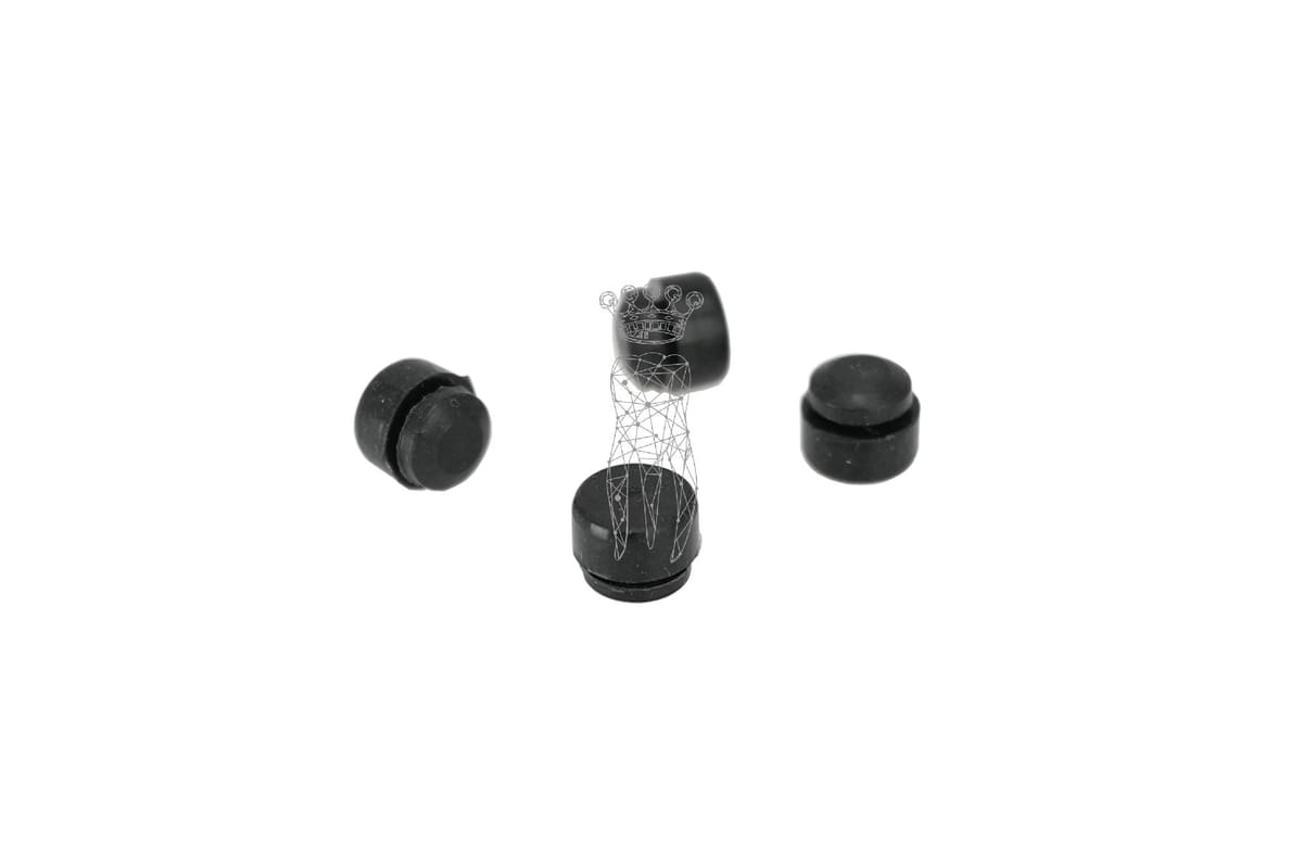 Silikon Füße für Trays 3029 Ø 8.5mm - 4 Stück - schwarz – Carl Martin, Zubehör für automatische Mischgeräte