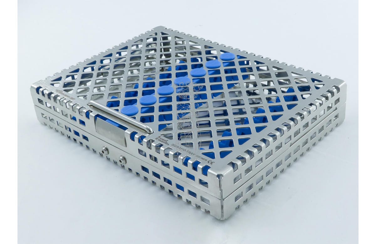 Steri-Wash-Tray 190x140x34mm 10 Instrum. - Silikon hellblau – Carl Martin, Trays, Sterilcontainer und Zubehör