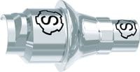tioLogic® TWINFIT CAD/CAM titanium base S, conical, GH 1.5 mm, angulated screw aperture, incl. AnoTite screw 346-114-01
